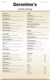 American Food Menu Tabloid
