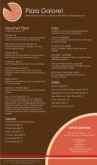Casual Pizza Menu