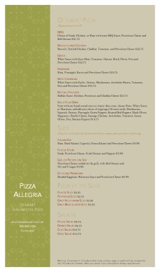 Customize Neighborhood Pizza Menu