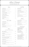 Elegant Fine Dining Menu Tabloid