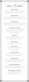 Elegant Specials Menu