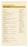 Public House Menu