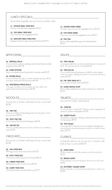 Customize Thai Food Menu Page