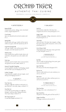 Customize Thai Restaurant Menu