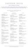 Indian Food Menu