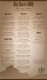 Texas BBQ Menu