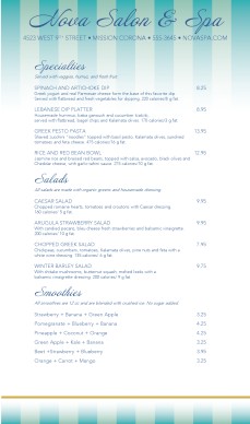 Customize Raw Food Menu