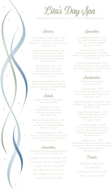 healthy food menu