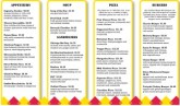 Hamburger Takeout Menu Back