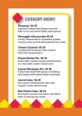 Hamburger Table Tent Menu
