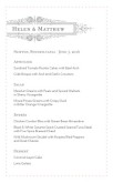 Simple Wedding Menu