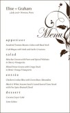 Elegant Wedding Menu