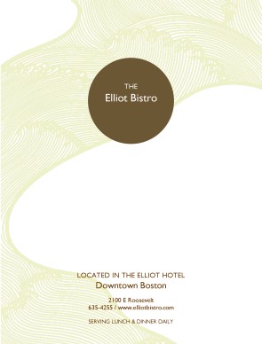 Customize Downtown Hotel Menu Cover