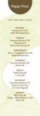 Downtown Happy Hour Menu