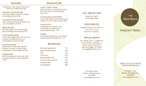 Customize Downtown Hotel Takeout Menu