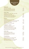 Downtown Hotel Bar Menu