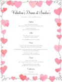 V Day Hearts Menu