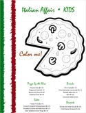 Pizza Coloring Menu