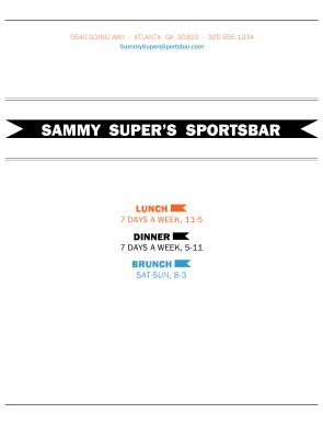 Customize Sports Grill Menu Cover