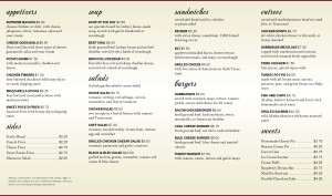 Customize Takeout Back Page American Food