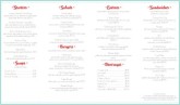 Takeout Back Vintage Diner Menu