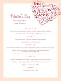 Valentines Day Menu