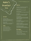 Breakfast Cafe Menu