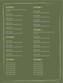 Breakfast Cafe Menu Page