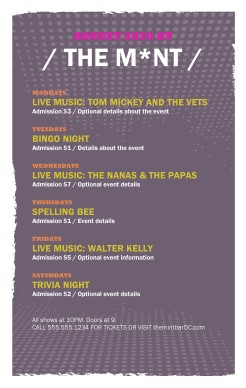 Customize Restaurant Event Calendar