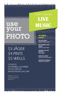 Customize Live Music Restaurant Flyer