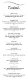 Cocktail Reception Menu Template