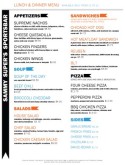 Sports Grill Menu