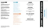 Sports Grill Takeout Menu
