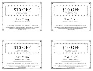 Customize Vintage Restaurant Coupon