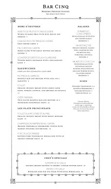 Customize Vintage Menu Long