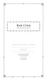 Vintage Menu Cover Long