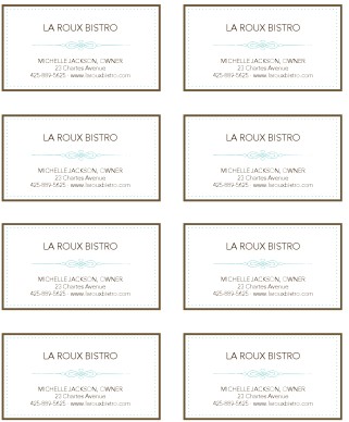 Customize French Restaurant Business Card