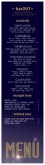 Club Bar Menu