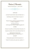 French Wedding Menu