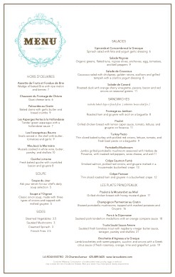 Customize French Restaurant Tabloid menu