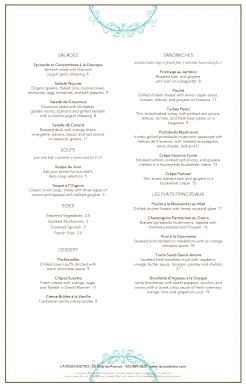 Customize French Restaurant Tabloid Menu Page