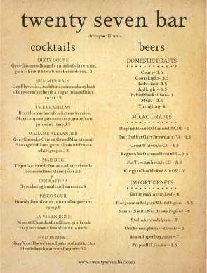Customize American Beer Menu