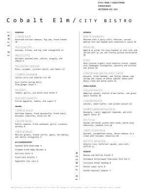 Customize Soup and Salad Menu