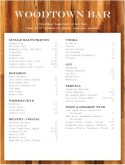 Tequila Bar Menu