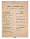 Irish Tavern Menu