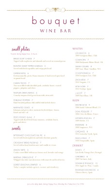 Customize Red Wine Menu