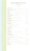 Cafe Juice Menu