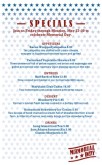 Memorial Day Restaurant Specials