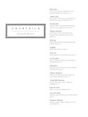 Winter Cocktail Menu