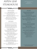 Classic Steakhouse Menu